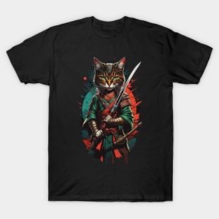 Japanese style cat art T-Shirt